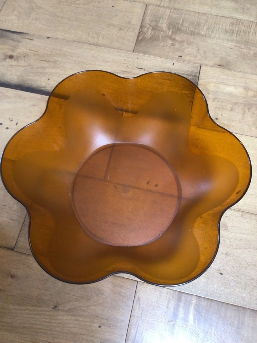 Vintage Tupperware Amber Chip Dip Serving Bowl Set Flower Divided Snack Tray.